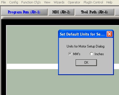  mach3 software: set default unit